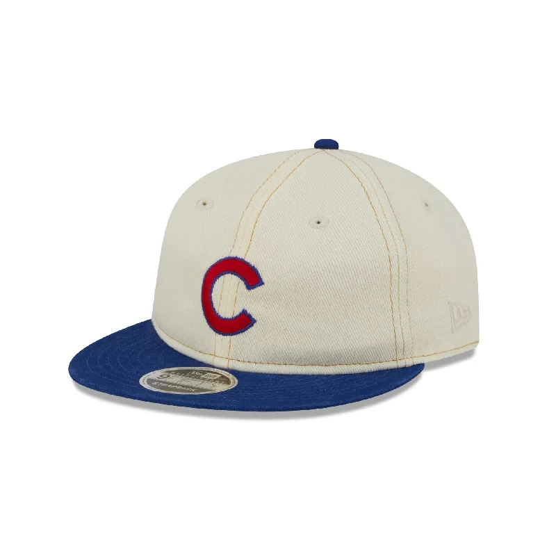 Men’s modern signet bracelet-Chicago Cubs Chrome Denim Retro Crown 9FIFTY Adjustable Hat