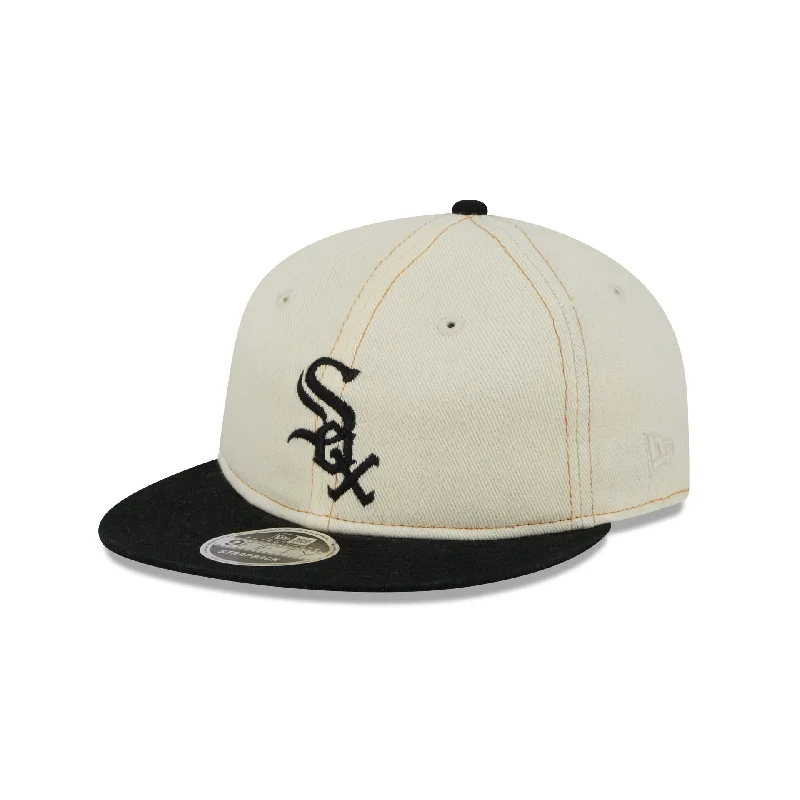 Men’s breathable square sunglasses-Chicago White Sox Chrome Denim Retro Crown 9FIFTY Adjustable Hat