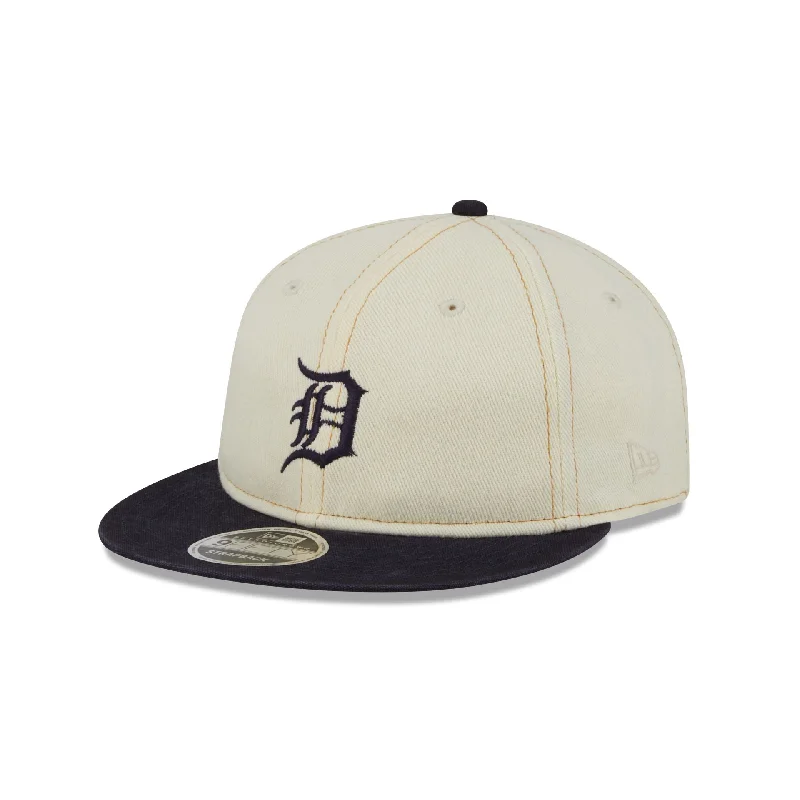 Men’s slim-fit square scarf-Detroit Tigers Chrome Denim Retro Crown 9FIFTY Adjustable Hat