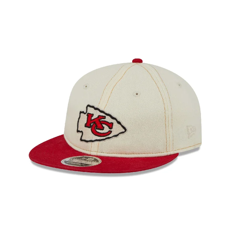 Men’s comfy canvas bag-Kansas City Chiefs Chrome Denim Retro Crown 9FIFTY Adjustable Hat