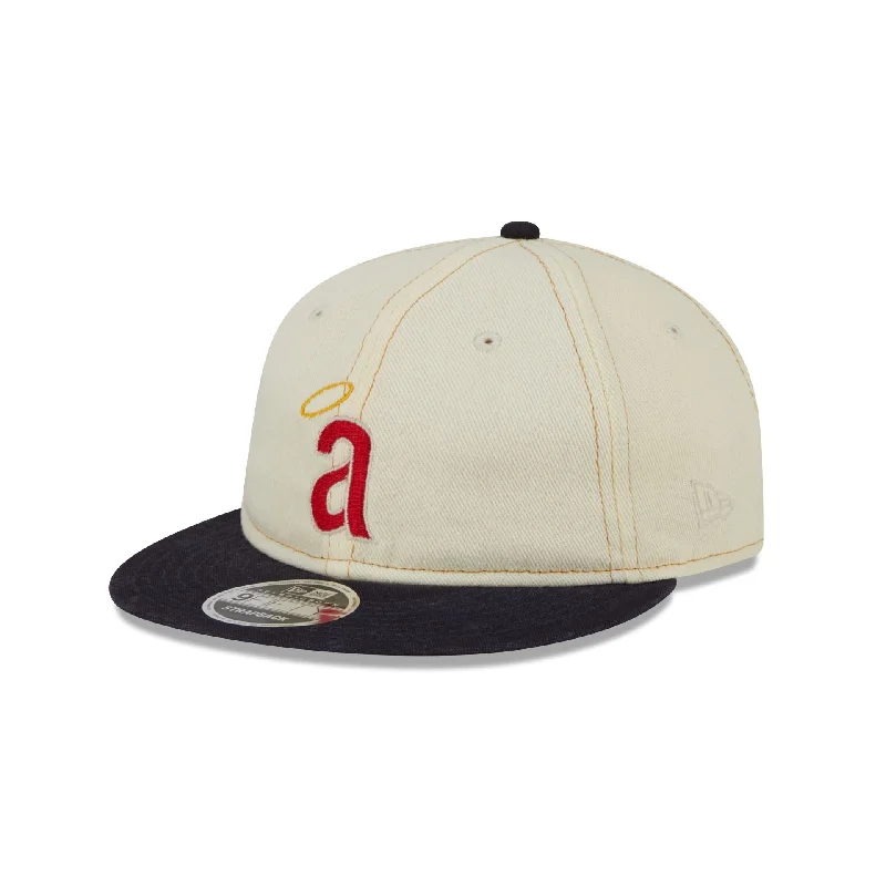 Men’s soft woven tie-Los Angeles Angels Chrome Denim Retro Crown 9FIFTY Adjustable Hat