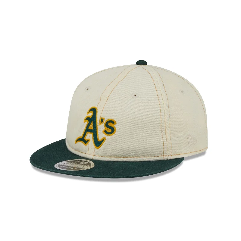 Men’s casual square shades-Oakland Athletics Chrome Denim Retro Crown 9FIFTY Adjustable Hat