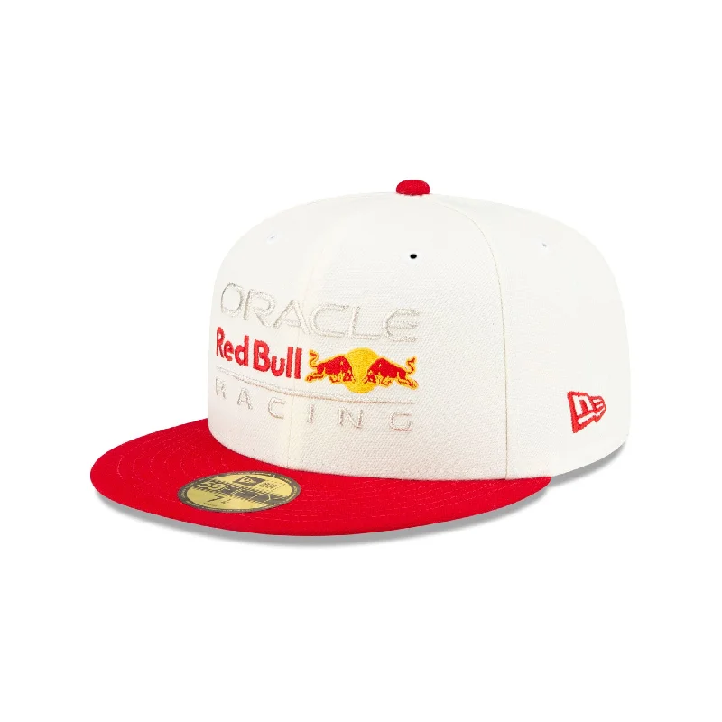 Men’s lightweight cashmere beanie-Oracle Red Bull Racing Essential White 59FIFTY Fitted Hat