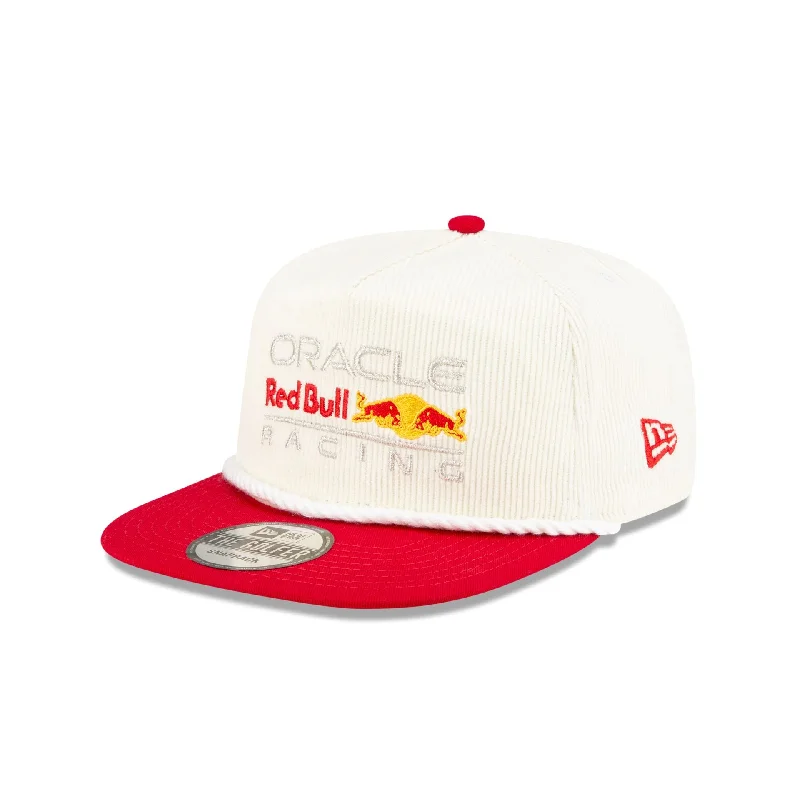 Men’s breathable coin wallet-Oracle Red Bull Racing Essential White Corduroy Golfer Hat