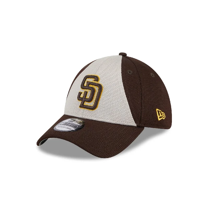 Men’s bright bucket hat-San Diego Padres 2024 Batting Practice 39THIRTY Stretch Fit Hat