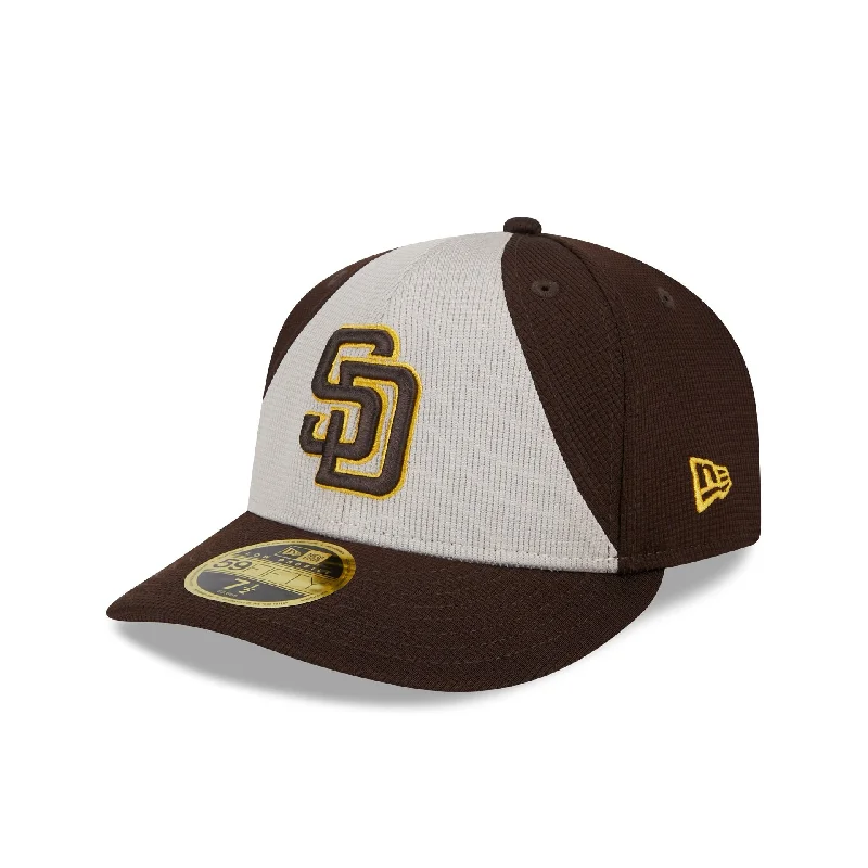 Men’s lightweight stud ring-San Diego Padres 2024 Batting Practice Low Profile 59FIFTY Fitted Hat