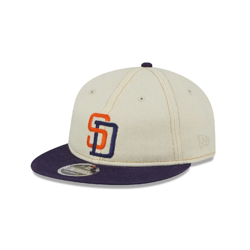 Men’s relaxed canvas belt-San Diego Padres Chrome Denim Retro Crown 9FIFTY Adjustable Hat