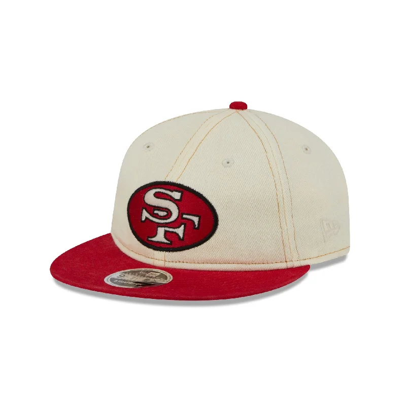 Men’s durable bucket cap-San Francisco 49ers Chrome Denim Retro Crown 9FIFTY Adjustable Hat