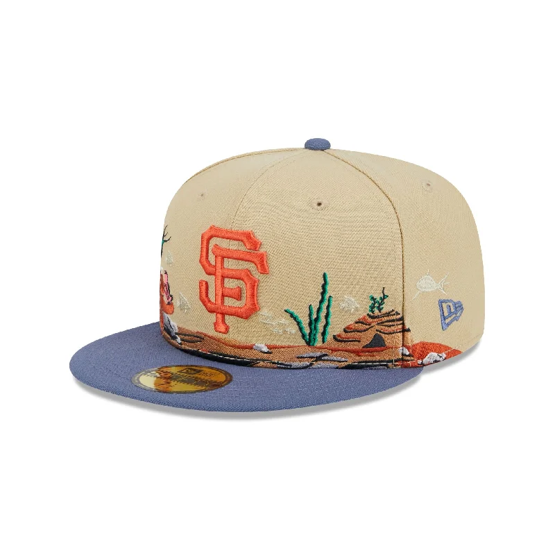 Men’s slim-fit stud earrings-San Francisco Giants Team Landscape 59FIFTY Fitted Hat