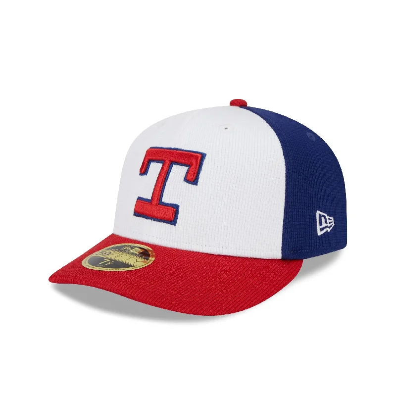 Men’s trendy coin wallet-Texas Rangers 2024 Batting Practice Low Profile 59FIFTY Fitted Hat