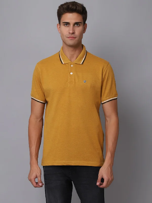 Men’s lightweight chevron shirt-Men's Mustard T-Shirt