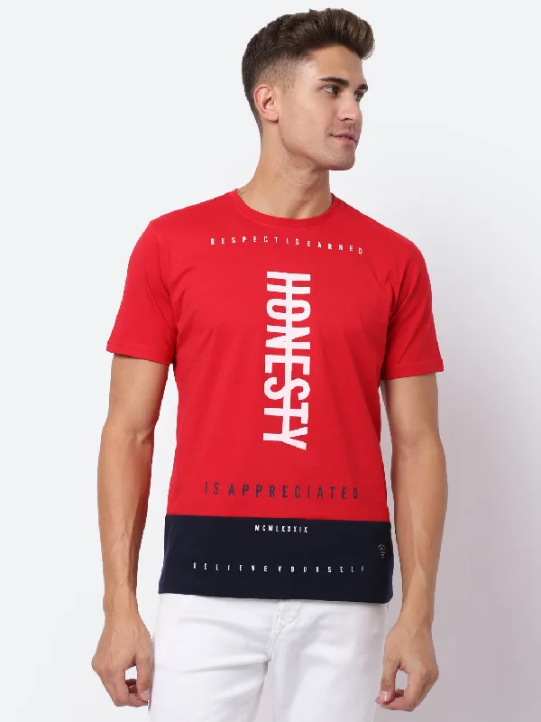 Men’s soft tribal shirt-Men's Red T-Shirt