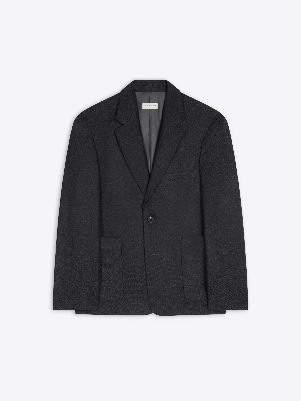 Men’s durable shawl suit-Wool boxy blazer