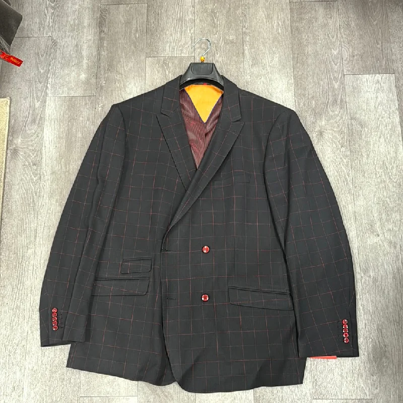 Men’s relaxed shawl-collar suit-Inserch Blazer 555-01 Black (FINAL SALE) (SIZE 3XL ONLY)