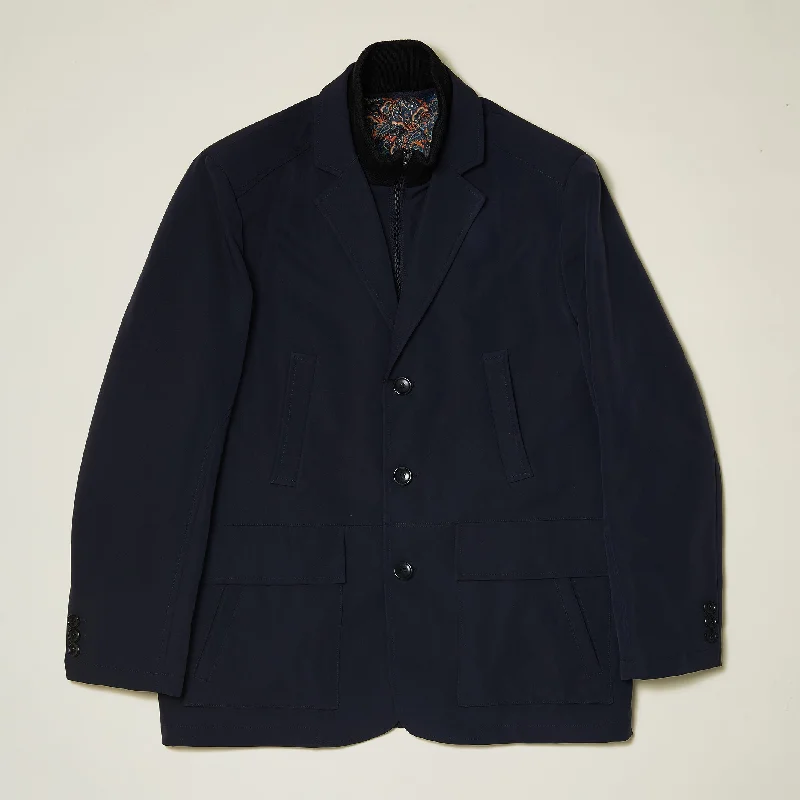 Men’s soft velvet suit-Inserch Jacket 567-11 Navy (FINAL SALE) (SIZE L, XL, 2XL ONLY)