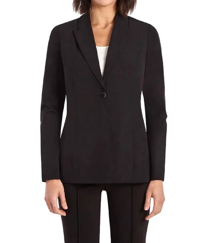 Men’s bold shawl-collar suit-Titan Blazer In Black