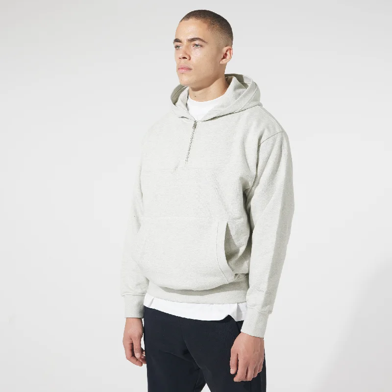 Men’s bright bamboo sweatshirt-Heavyweight 1/2 Zip Hoodie | Oatmeal