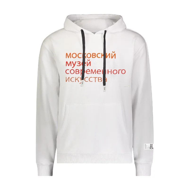 Men’s modern faded sweatshirt-RED LIGHT HOODIE OFF WHITE