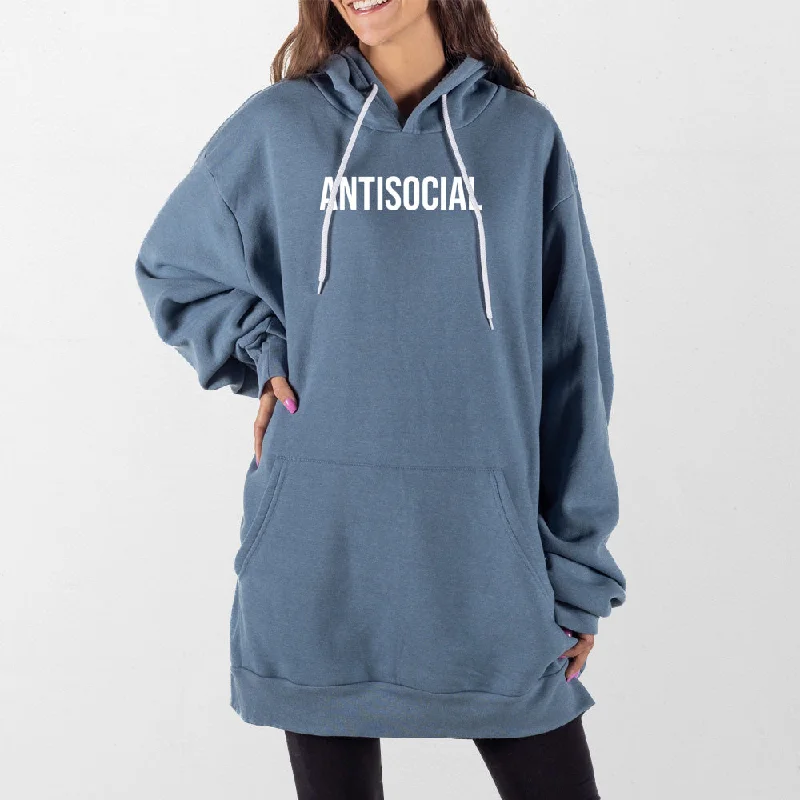 Men’s trendy faded hoodie-Antisocial Giant Hoodie