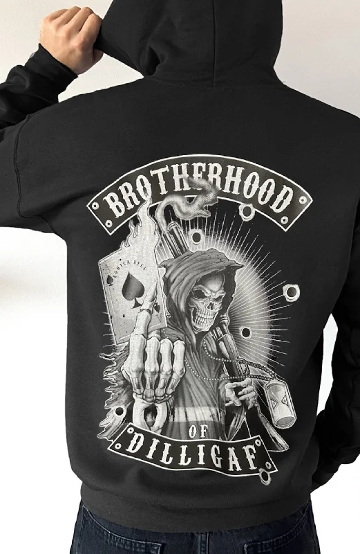 Men’s soft drop-shoulder sweatshirt-The Brotherhood Pullover Hoodie