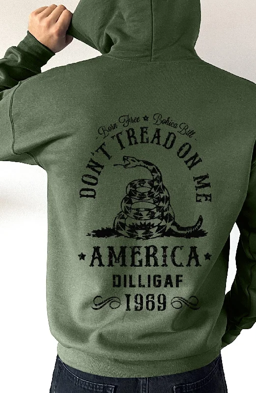 Men’s bold acid-wash hoodie-Don't Tread on Me Pullover Hoodie