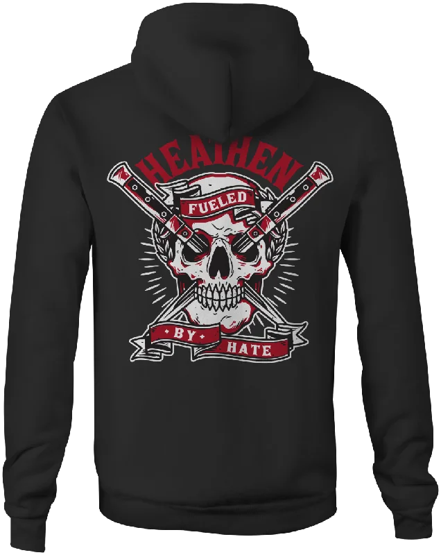 Men’s casual marled sweatshirt-"Fueled By Hate" Hoodie