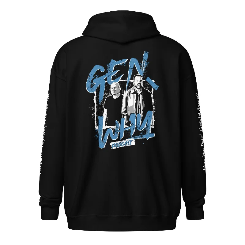 Men’s modern heathered sweatshirt-Gen Why Unisex Zip Hoodie