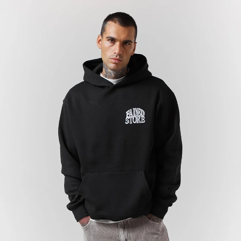 Men’s slim-fit jersey hoodie-Gothic Hoodie | Black