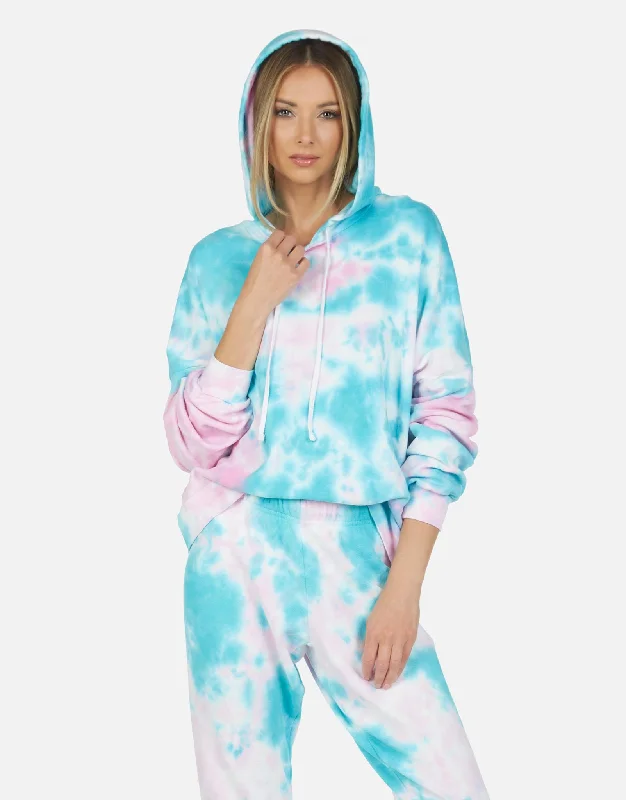 Men’s comfy marled hoodie-Gower LE Tie Dye Crop Hoodie