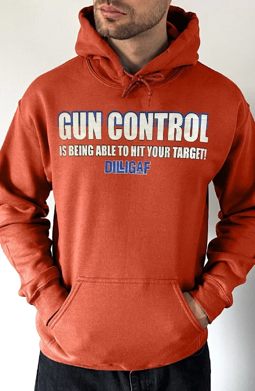 Men’s breathable bamboo hoodie-Gun Control Pullover Hoodie