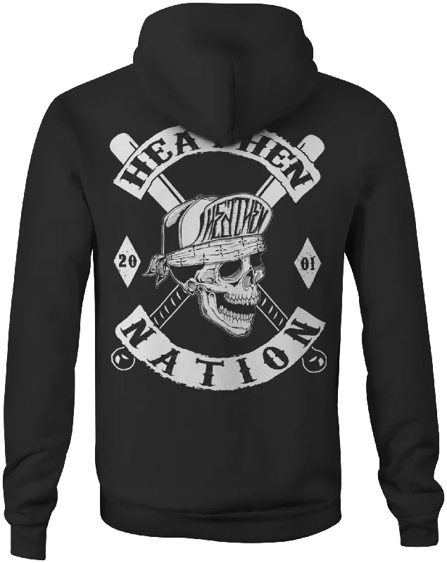 Men’s bold split hoodie-Men's Heathen Nation Zip Up Hoody