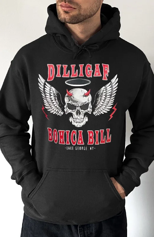 Men’s relaxed panel sweatshirt-Highway to hell Pullover Hoodie