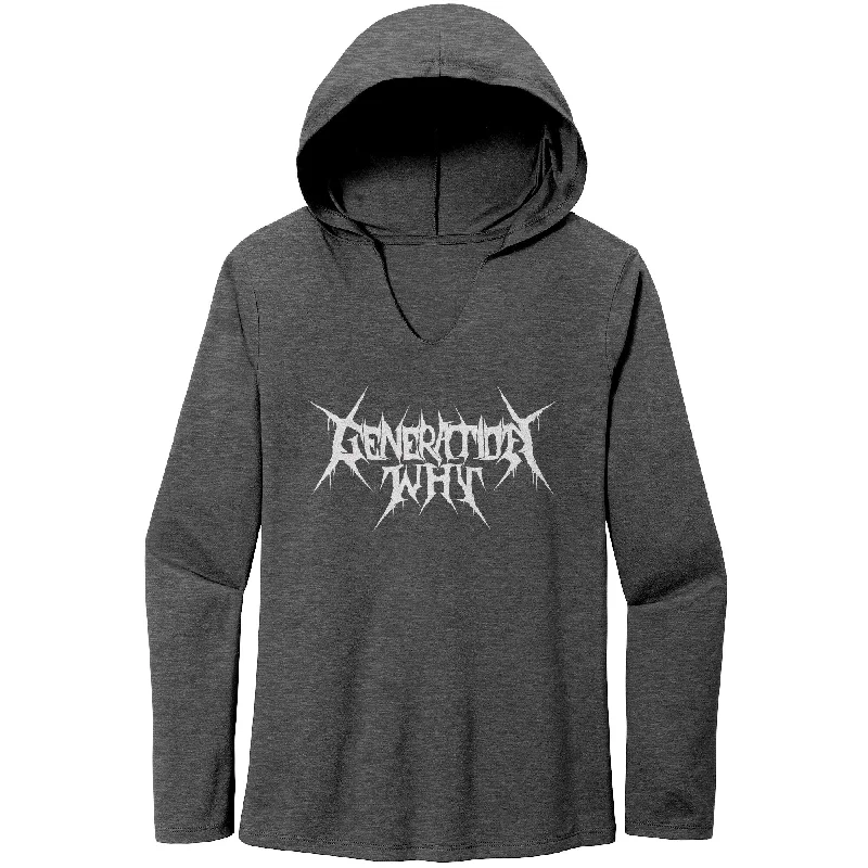 Men’s lightweight drop-shoulder hoodie-Justin's Metal Fitted Hooded Tee