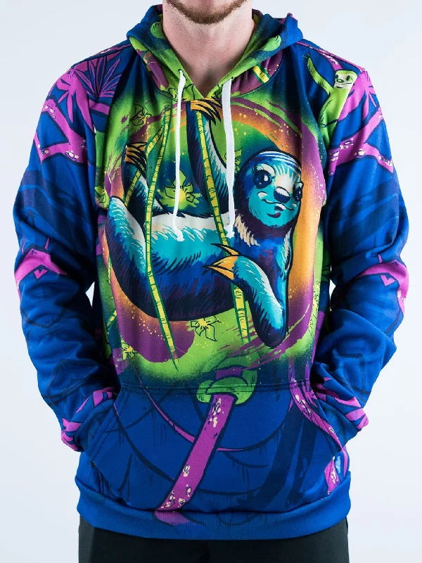 Men’s bright faded hoodie-Sloth Life Unisex Hoodie