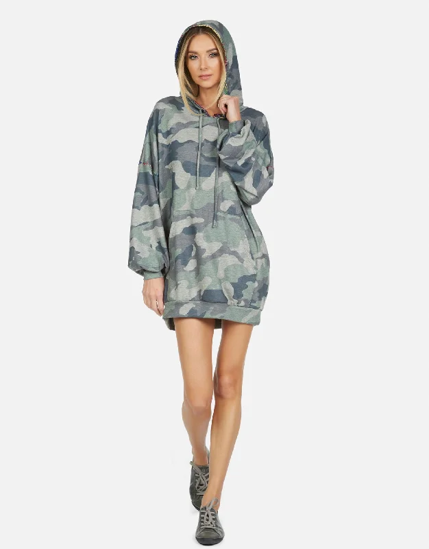 Men’s lightweight panel hoodie-Peters LE Army Camo Hoodie Dress