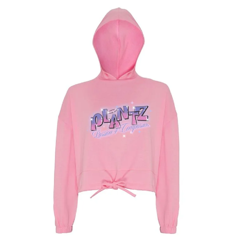 Men’s lightweight tonal hoodie-Plantz - Pink - Cropped Hoodie