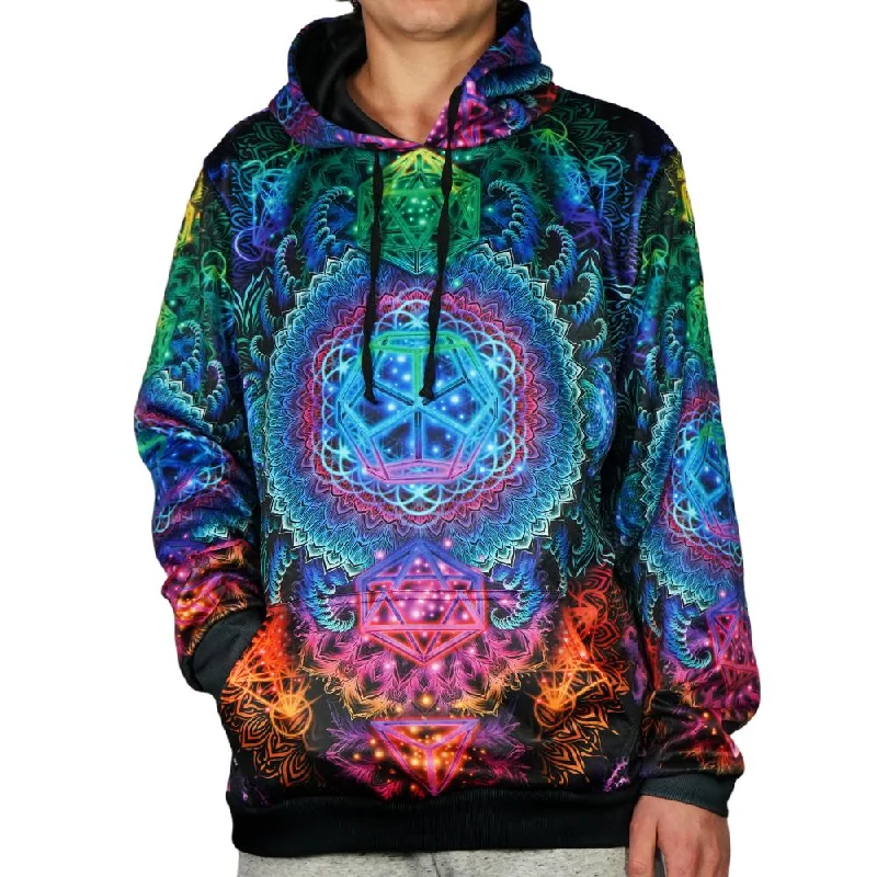 Men’s bold split hoodie-Platonic Mandala v2 Unisex Hoodie