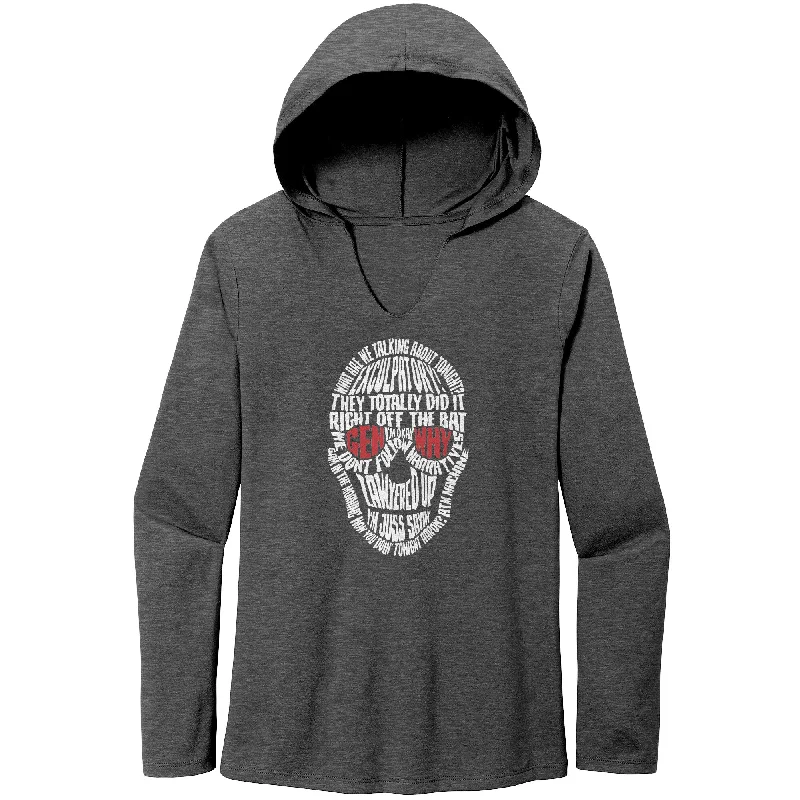 Men’s lightweight bamboo hoodie-Skull Juss Sayin' Fitted Hooded Tee