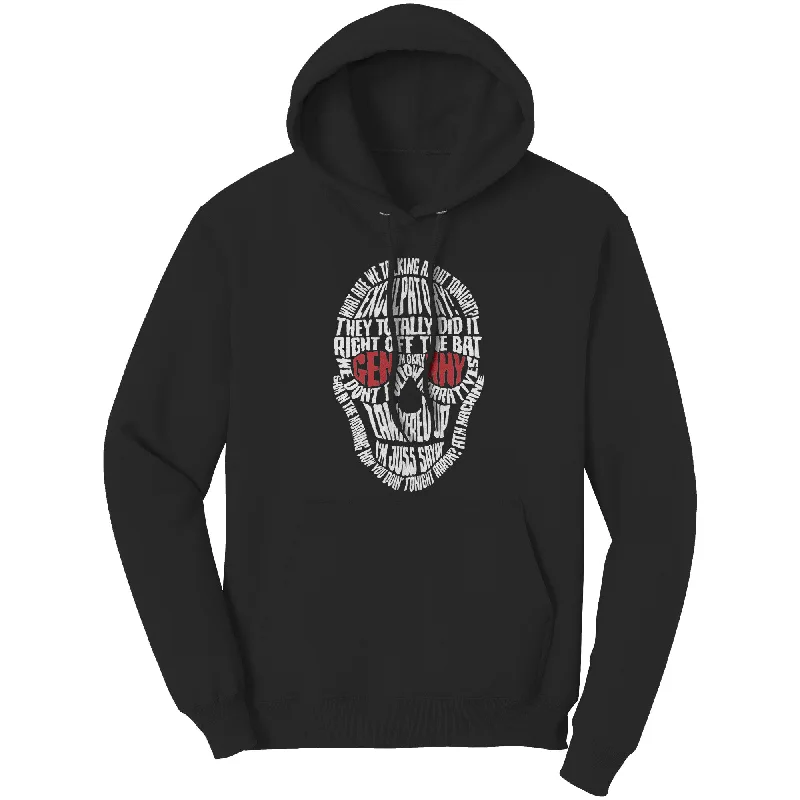 Men’s soft panel hoodie-Skull Juss Sayin' Pullover Hoodie