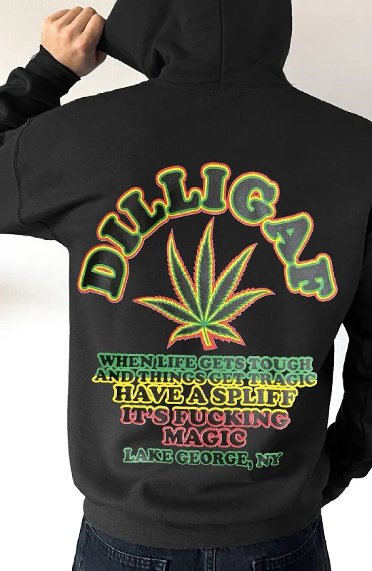 Men’s durable panel hoodie-Spliff Magic Pullover Hoodie