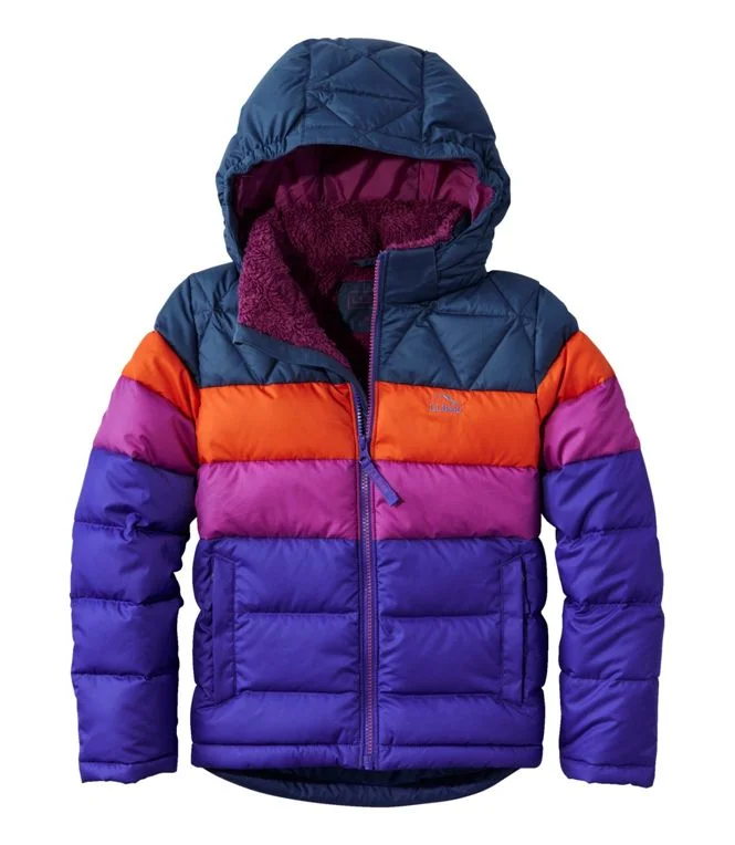 Men’s lightweight donkey jacket-Bean's Down Jacket Color Block Kids'