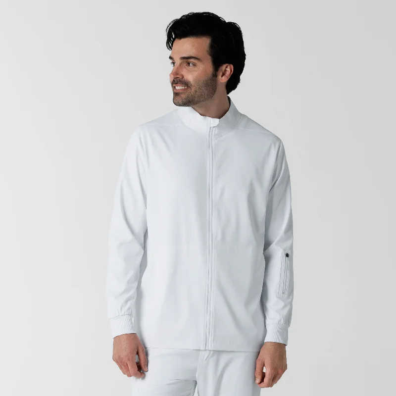 Men’s modern donkey jacket-Boundless Men's Warm Up Scrub Jacket - White