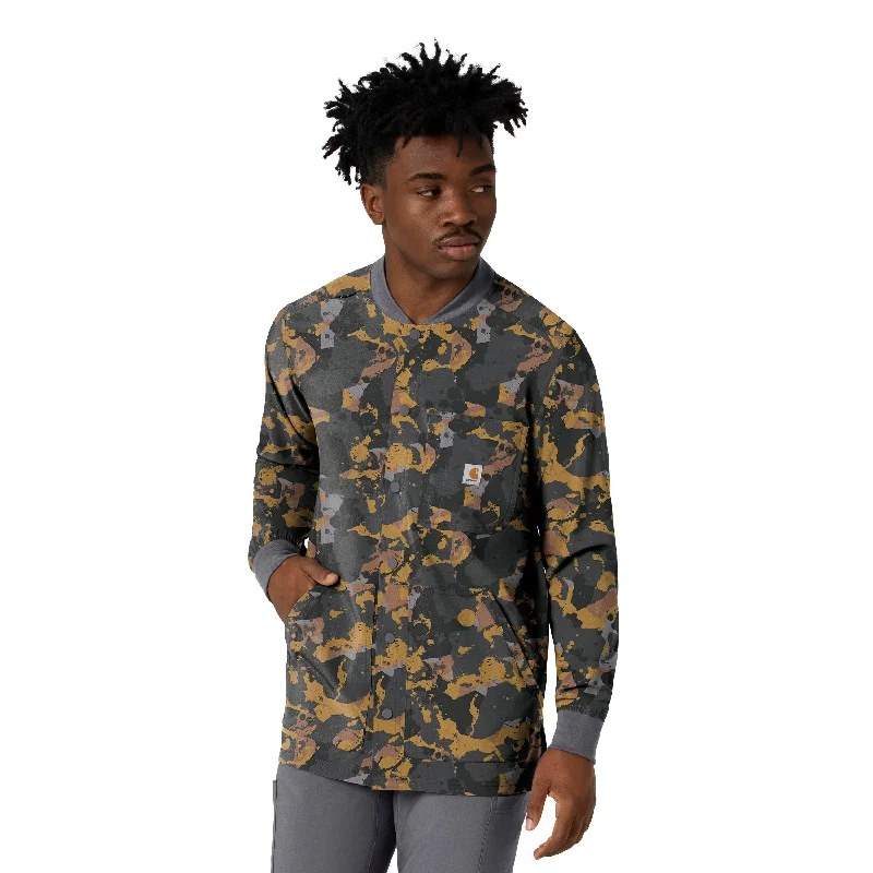 Men’s trendy chesterfield jacket-Carhartt Men's Print Shirt Jacket - Painter's Camo