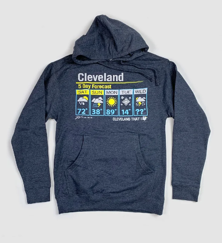 Men’s trendy french-terry hoodie-Cleveland Weather Hooded Sweatshirt