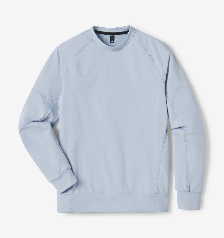 Men’s comfy french-terry hoodie-Crossover Crewneck