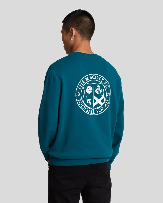 Men’s stylish marled sweatshirt-Football For All Graphic Sweatshirt