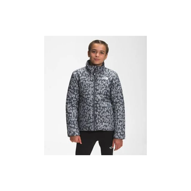 Men’s casual suede jacket-Girls' Printed Reversible Mossbud Swirl Jacket