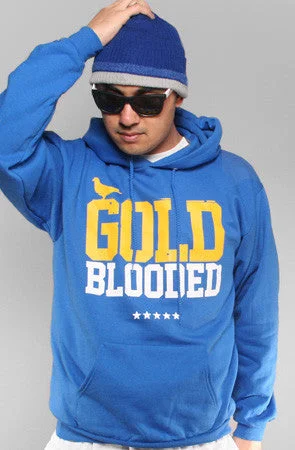 Men’s trendy faded hoodie-Gold Blooded (Men's Royal Hoody)