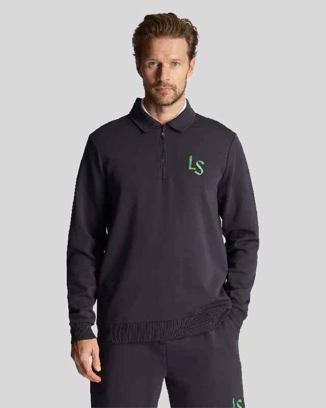 Men’s slim-fit jersey hoodie-Golf LS Logo 1/4 Zip Sweatshirt