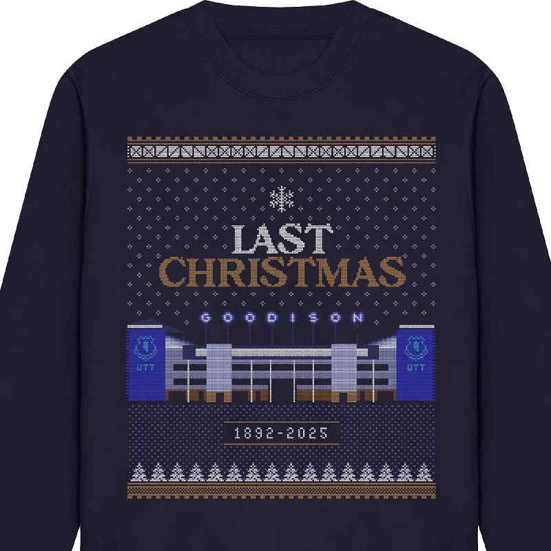 Men’s relaxed panel sweatshirt-Goodison Last Christmas Sweatshirt